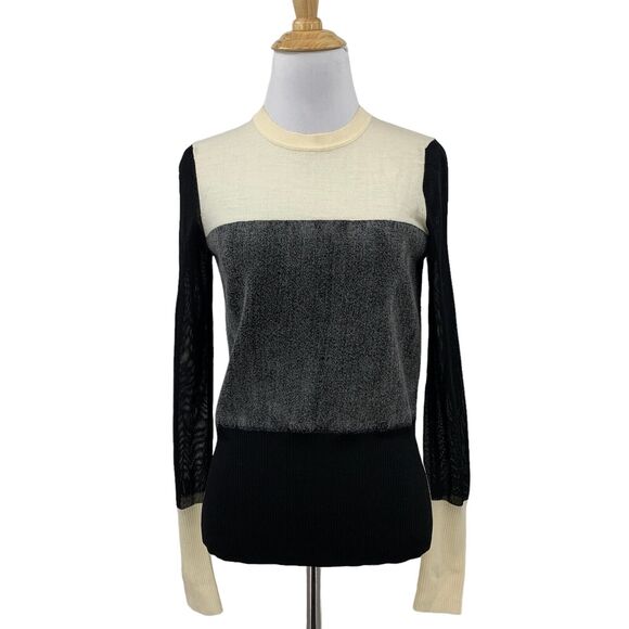 Rag & Bone Sweater Women XS Extra Small Multi Marissa Colorblock Wool Blend Knit - Picture 1 of 13